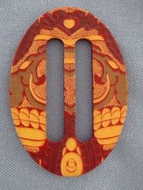 Early Plastic Buckle - Strong Design - Art Nouveau to Art Deco Circa 1905 - 1920