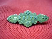 EDITH Edwardian Vermeil Name Brooch - Edith - Hallmark Chester 1903