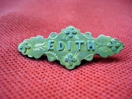 EDITH Edwardian Vermeil Name Brooch - Edith - Hallmark Chester 1903