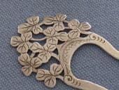 Edwardian Sterling Silver Hair comb - Shamrocks Design - Hallmarked Birmingham 1906 (Sold)