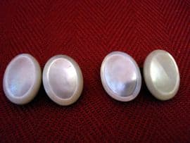 Edwardian to 1920's Oval Mother of Pearl Cufflinks (SOLD)