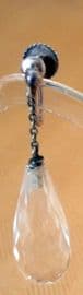 Edwardian to 1920's Real Rock Crystal Drops on Sterling Silver Earwires (SOLD)