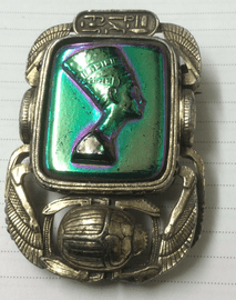 Egyptian Nefertiti Brooch -Vintage Signed Miracle
