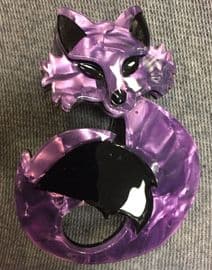 Erstwilder Fox Brooch -Purple Colour- Limited Edtion