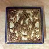 EWA - Gold on Silver with Enamel Name Brooch - 19th Century - Victorian Era