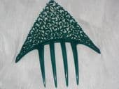 Fabulous Green French Art Deco Haircomb by Auguste Bonaz (SORRY THIS ITEM IS SOLD)