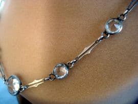 Faceted Crystal necklace Circa 1910 - 1920 with Collet set jewels (SOLD)