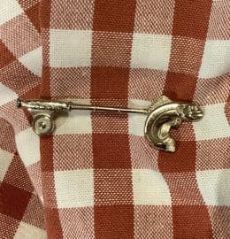 Fisherman's Tie Pin - Leaping Salmon and Fishing Rod tie Clip by Stratton