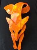 Fox Brooch signed Lea Stein, Paris - Bright Orange (sold)