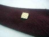 Goldtone Vintage Tie Tack With Engine Engraved Detail