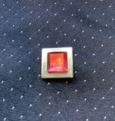 Groovy 1960s - 1970's Pink Mother of Pearl Shell on Stainless Steel Tie Tack