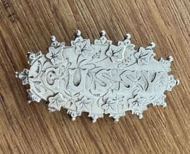 GUSSY -Silver Name Pin - Nickname for Augusta  Late Victorian Birmingham 1899