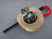 Hat and Cane Brooch by Lea Stein of Paris (Sold)