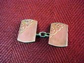 Heavy Sterling Silver Cufflinks with Engraved Decoration (SOLD)