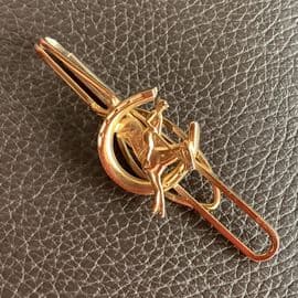 Horse and Rider - Show Jumper - Vintage signed STRATTON Tie Clasp or Clip