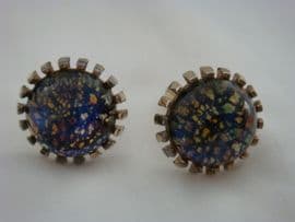 Huge 1970s Cufflinks set with 'Dragon's Breath' Glass Jewels (Sold)