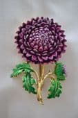 Huge Crysanthemum Brooch signed Exquisite - 1960s Rare Style Brooch (SOLD)