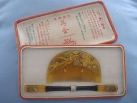 Japanese Hair Comb Set - Kushi and Kogai- Circa 1930s - 1940s Showa Period