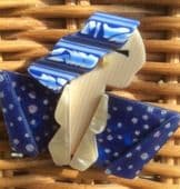 Joan Crawford Brooch by Lea Stein of Paris - This pin is also known as 'Carmen' Blue colours (SOLD)