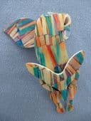 Kandinsky Style Brooch - Lea Stein of Paris Fox Pin with Abstract Effect (SOLD) (1)