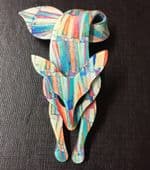 Kandinsky style fox brooch by Lea Stein of Paris (SOLD)