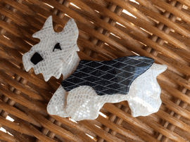 Kimdoo the Terrier by Lea Stein Paris (SOLD) white Dog Smart Black and White Jacket