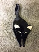 Lea Stein Black Cat Pin - - Attila the Cat (SOLD)