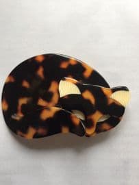 Lea Stein Gomina the Sleepy Cat Brooch in Fabulous Tortoiseshell Effect (sorry sold)
