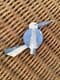 LEA STEIN  'GROSBEC' Great Beak Bird Brooch - in shades of Blue and White