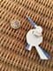 LEA STEIN  'GROSBEC' Great Beak Bird Brooch - in shades of Blue and White
