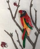 Lea Stein Jewellery - Tropical Parrrot Brooch by Lea Stein of Paris SOLD