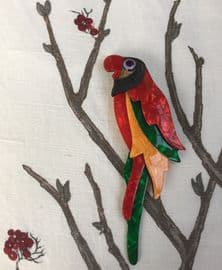 Lea Stein Jewellery - Tropical Parrrot Brooch by Lea Stein of Paris SOLD