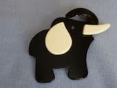 Lea Stein - Large Elephant Pin - Big Black Elephant Brooch (SOLD) (1)