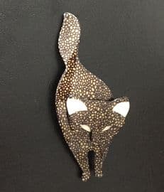 Lea Stein of Paris - Attila the Cat Pin - Gold Spot on Black Cat Pin (SOLD)