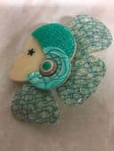 Lea Stein of Paris Corolle Flower Girl Brooch (SOLD)