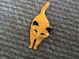 Lea Stein Paris Cat Brooch - Cat Pin ( SOLD)