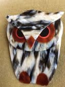 Lea Stein Paris Owl Brooch - Buba the Owl in Natural Colours - (SOLD)