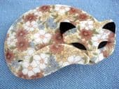 Lea Stein - Retro Floral Cat Brooch by Lea Stein of Paris (SOLD)