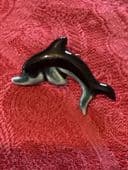 Little Ceramic Dolphin Brooch by Poole Pottery
