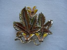 Little Sycamore Leaf Brooch signed Exquisite -1960's era (SOLD)