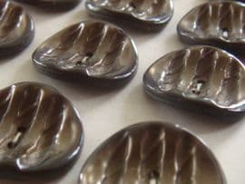 Lovely Lucite 1950's Buttons - Unused on Original Card -Grey Brown Colour (SOLD)
