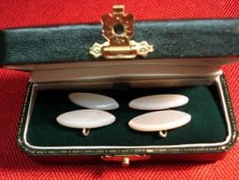 Lozenge Shaped Antique Mother of Pearl Cufflinks (SOLD)