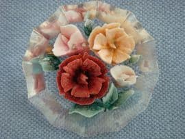 Lucite Brooch 1950s- Floral Design - Unusual Colours and Shape (SOLD)