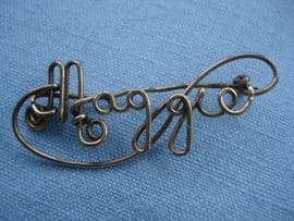 Maggie name pin in Rolled Gold Wire - 1920s to 1940s (SOLD)
