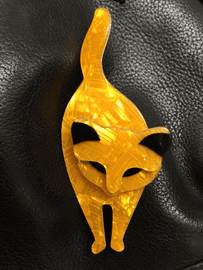 Marmalade Cat Brooch by Lea Stein Paris - Attila the  Cat! (sold)