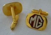 MG Marque Vintage Enamel and Gold Plate Cufflinks (SOLD)