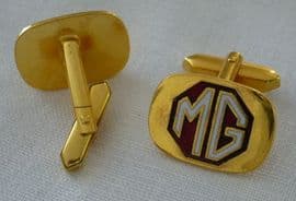 MG Marque Vintage Enamel and Gold Plate Cufflinks (SOLD)