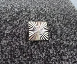 Mod Tie Pin 1960s White Metal Engine Cut Starburst Design (SOLD)
