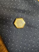 Mother of Pearl Hexagon Tie Tack - Circa 1970s