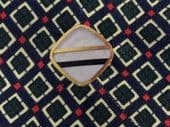 Mother of Pearl Square Tie Tack - Circa 1960s